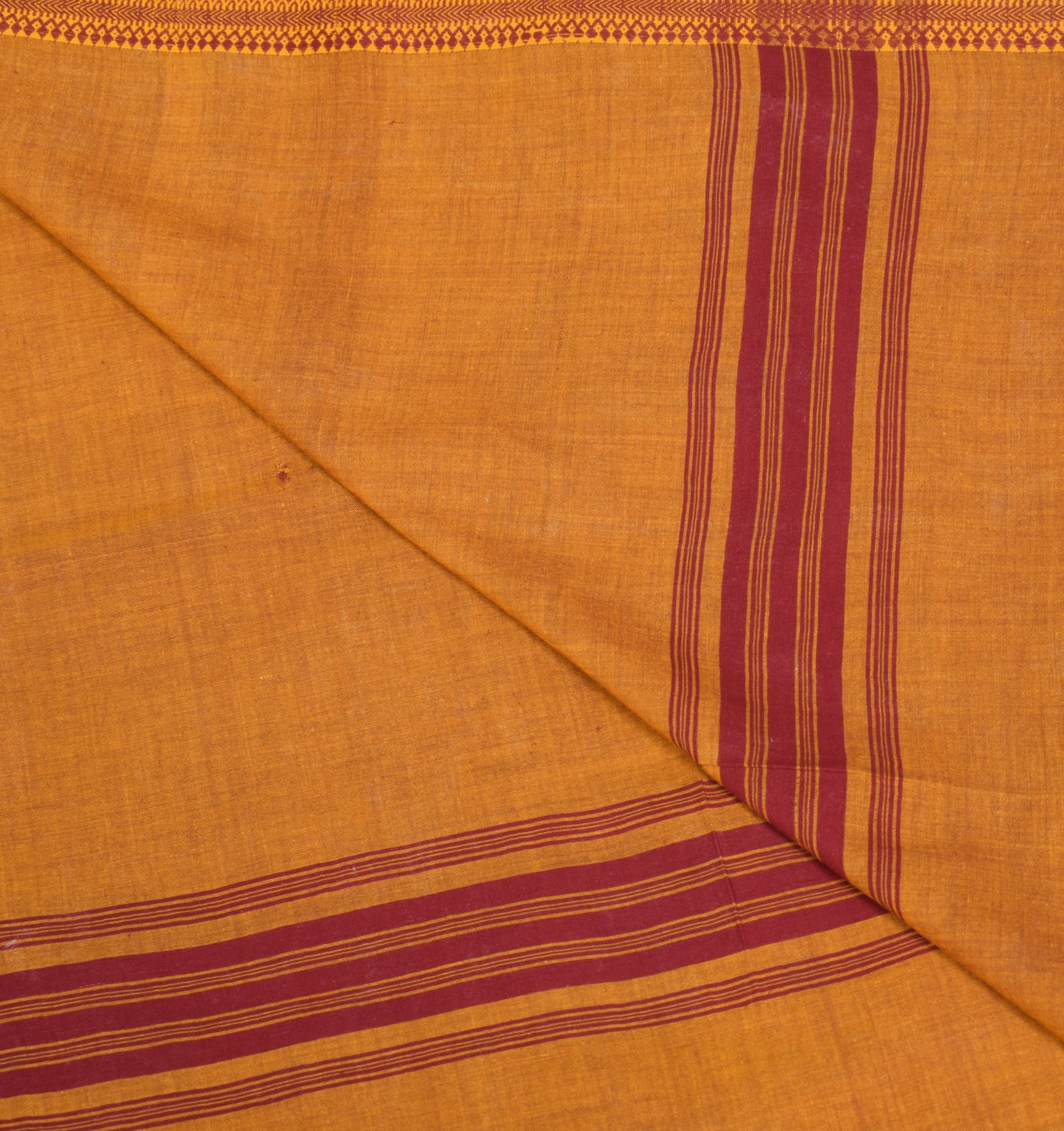 Sushila Vintage Fire Bush Dupatta Pure Cotton Woven Handloom Long Stole