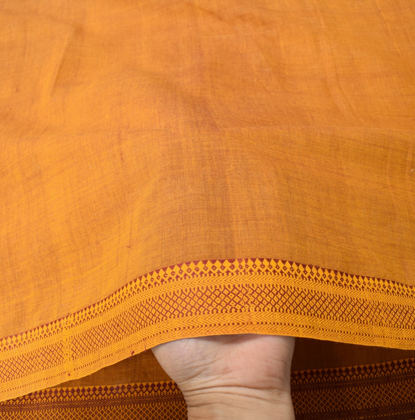 Sushila Vintage Fire Bush Dupatta Pure Cotton Woven Handloom Long Stole