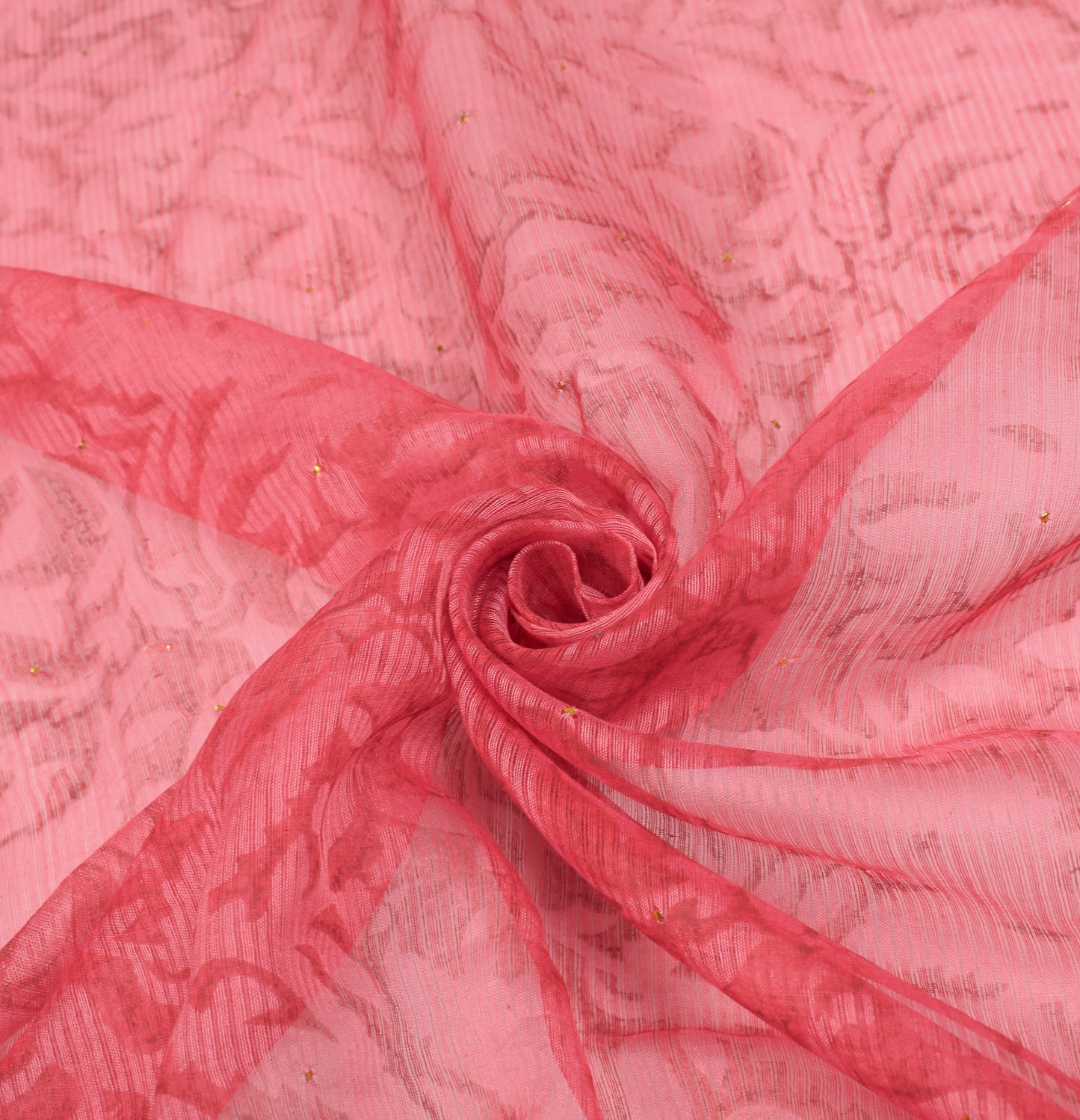 Sushila Vintage Pink Hand Block Dupatta Pure Cotton Silk Mukesh Work BRANDED Long Stole