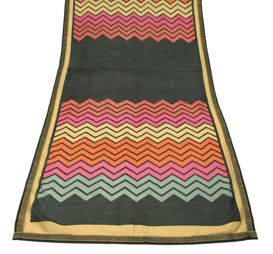Sushila Vintage Multi-Color Dupatta Pure Cotton Silk Printed Long Stole Wrap