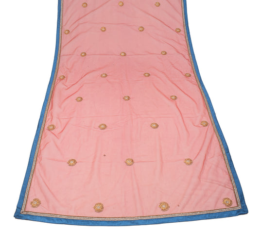 Sushila Vintage Kundan Pearl Embellish Dupatta Net Red Wedding Long Stole
