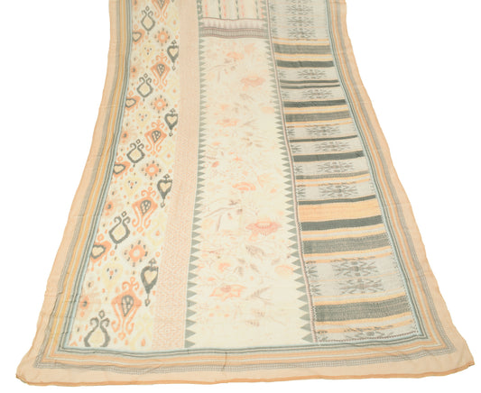 Sushila Vintage Multi-Color Dupatta Pure Chiffon Printed Abstract Soft Long Stole