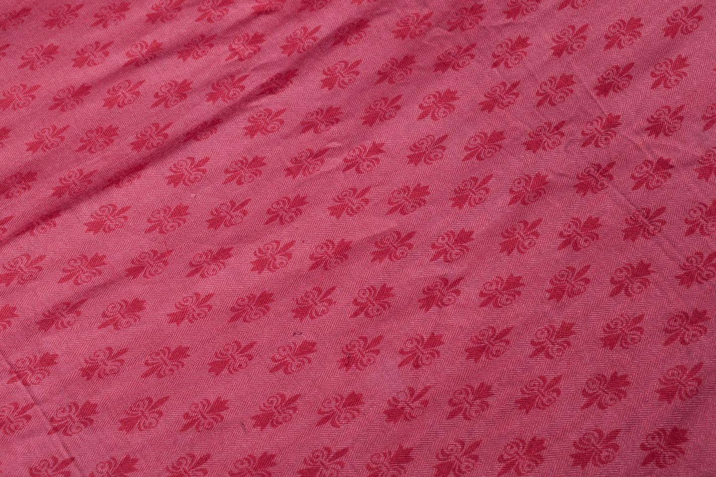 Sushila Vintage Magenta Dupatta 100% Pure Woolen Printed Floral Soft  Long Stole