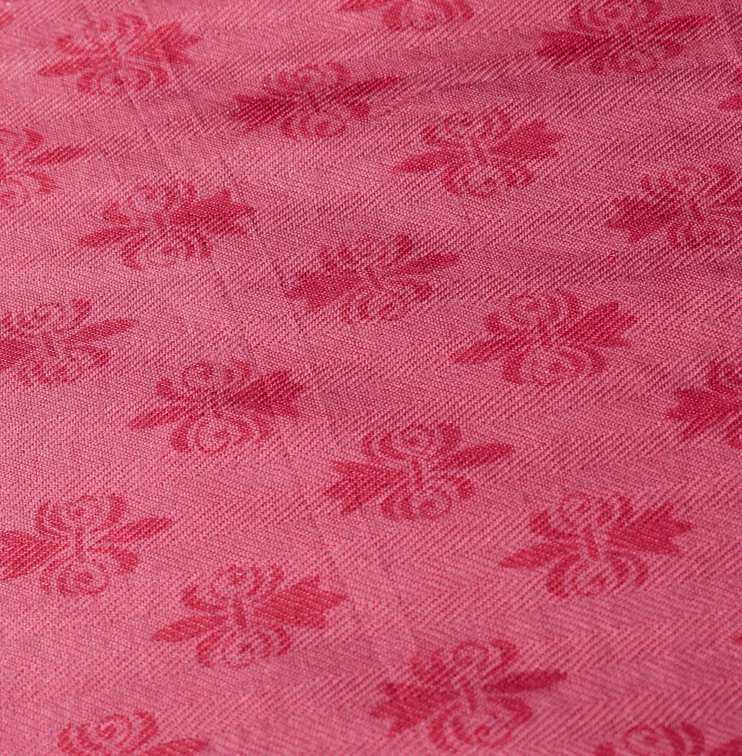 Sushila Vintage Magenta Dupatta 100% Pure Woolen Printed Floral Soft  Long Stole