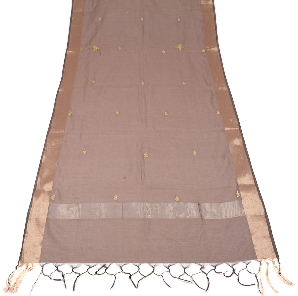 Sushila Vintage Mauve Dupatta Pure Cotton Silk Zari Woven Long Stole Wrap