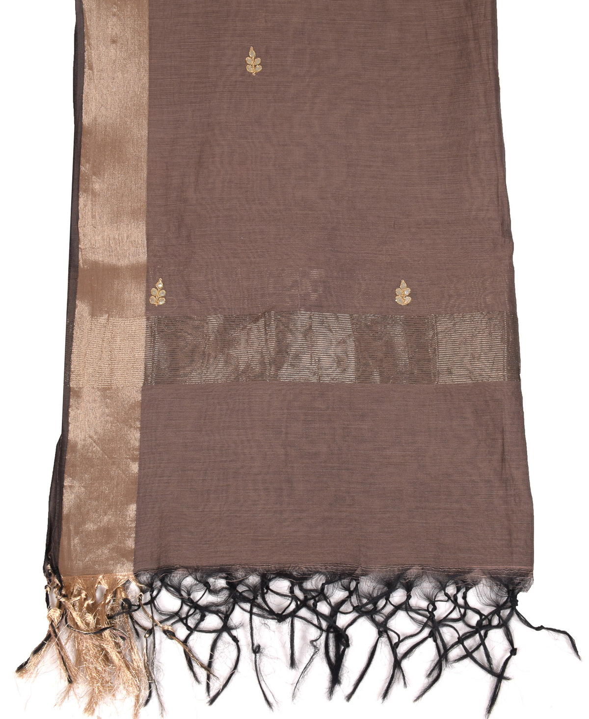 Sushila Vintage Mauve Dupatta Pure Cotton Silk Zari Woven Long Stole Wrap