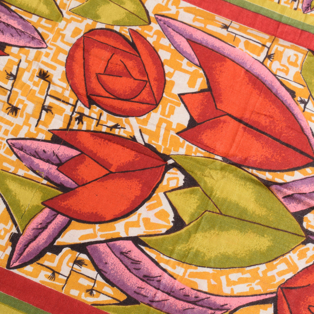 Sushila Vintage Multi-Color Dupatta Floral Printed Woven Pure Woolen Soft Long Stole