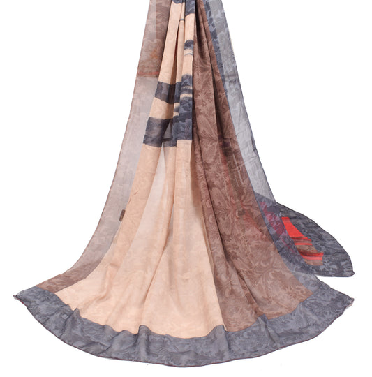 Sushila Vintage Multi-Color Dupatta Pure Georgette Silk Printed Long Stole