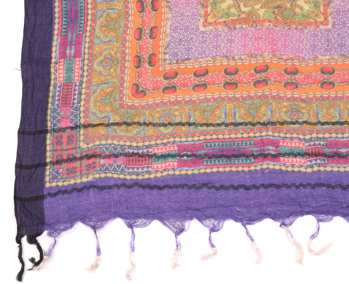 Sushila Vintage Pure Woolen Dupatta Multi-Color Digital Printed Soft Long Stole