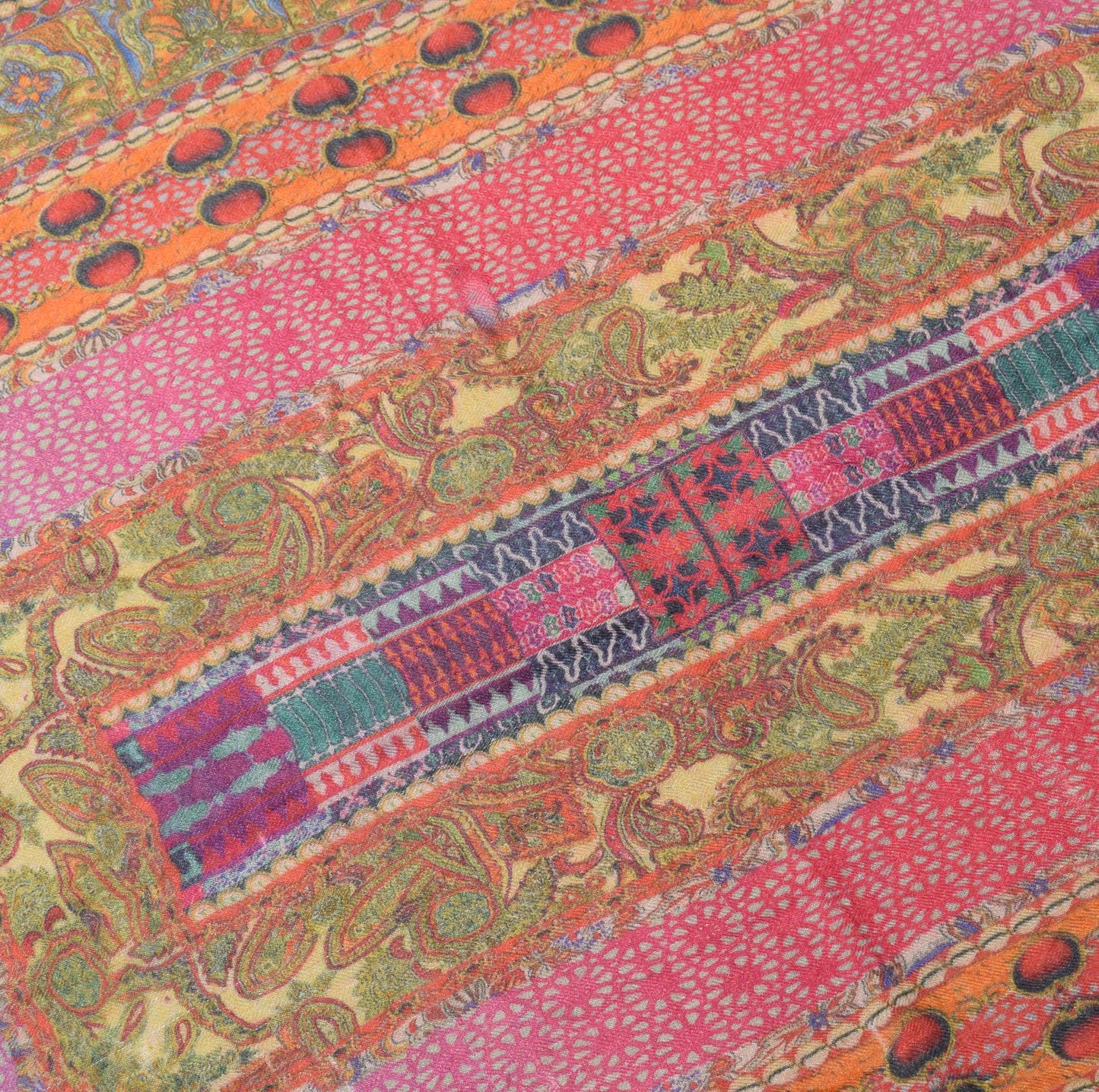 Sushila Vintage Pure Woolen Dupatta Multi-Color Digital Printed Soft Long Stole
