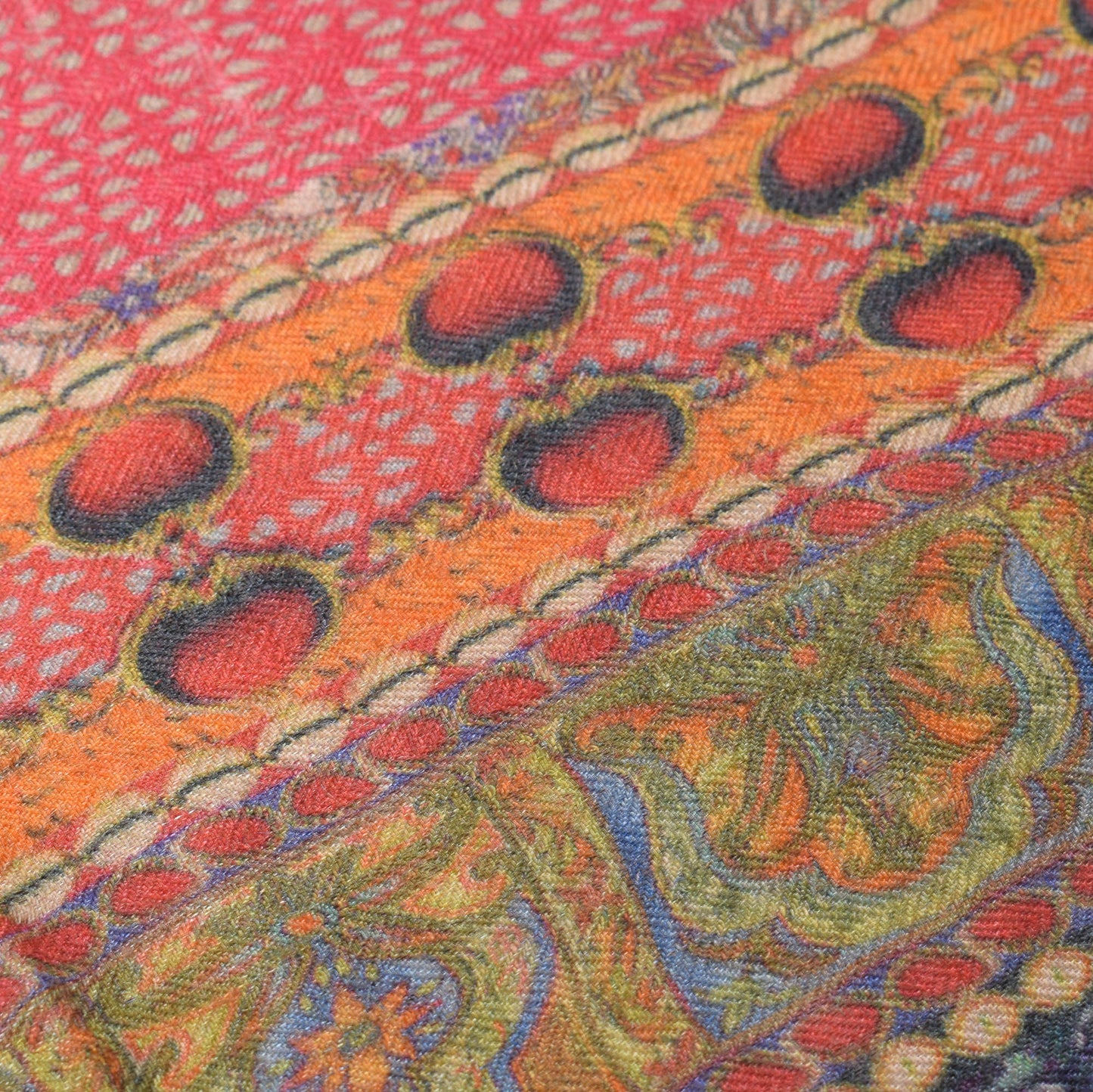 Sushila Vintage Pure Woolen Dupatta Multi-Color Digital Printed Soft Long Stole