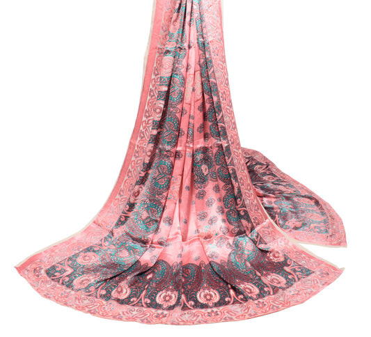 Sushila Vintage Pink Brasso Dupatta Digital Printed Woven Soft Long Stole