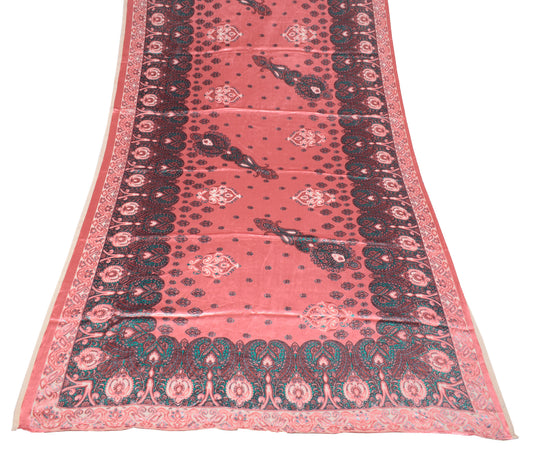 Sushila Vintage Pink Brasso Dupatta Digital Printed Woven Soft Long Stole