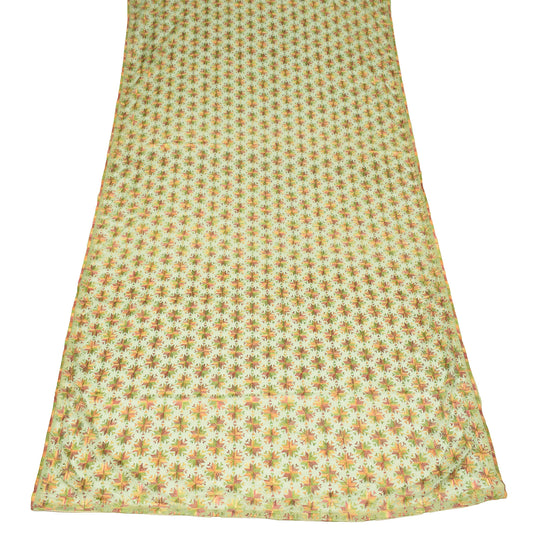 Sushila Vintage Bagh Phulkari Dupatta Green Art chiffon Long Stole