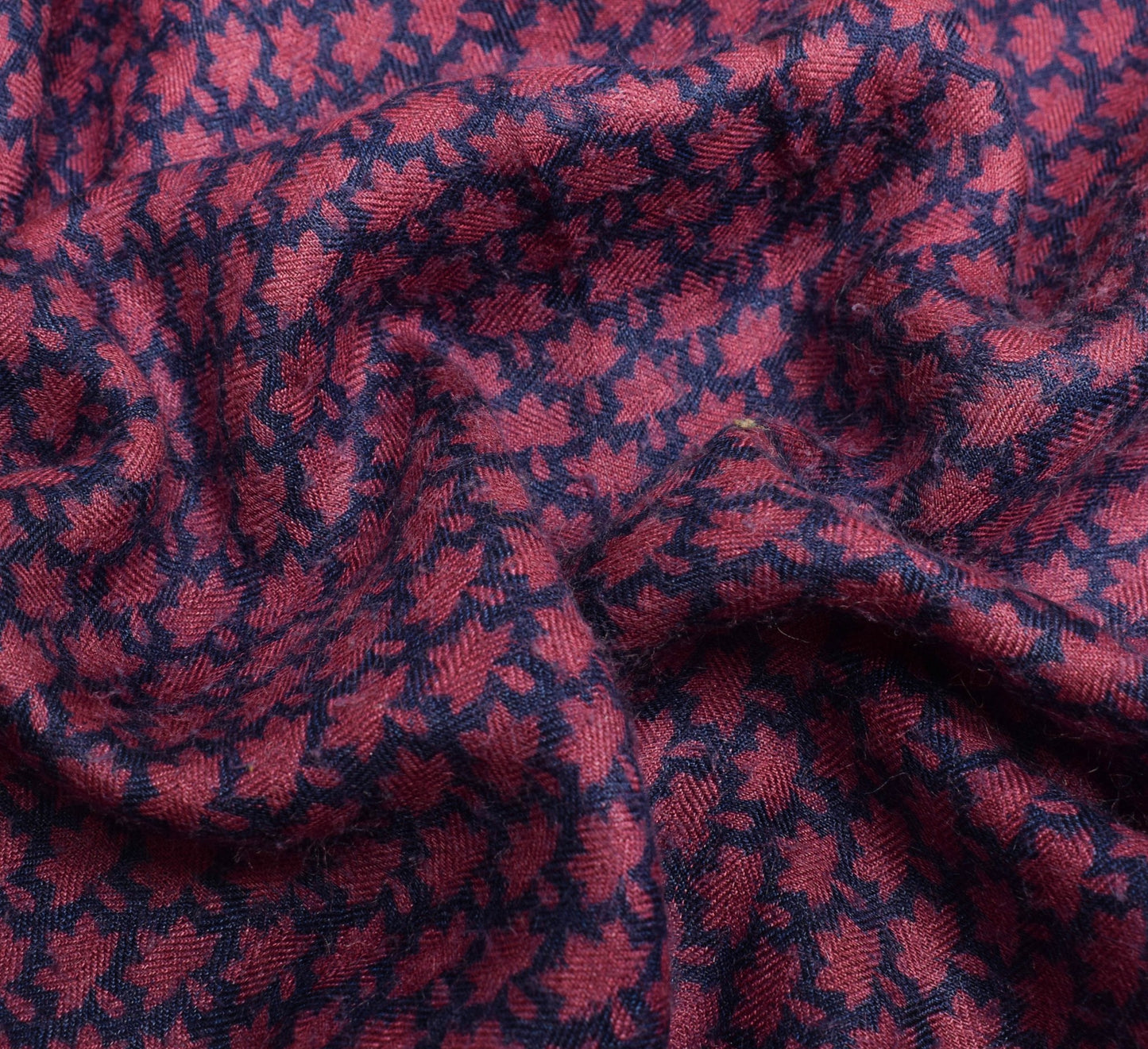 Sushila Vintage Blue Scrap Saree 1005 Pure Woolen BRANDED Printed Sari Fabric