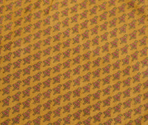 Sushila Vintage Pure Woolen Scrap Saree Woven BRANDED Mustard Sari Craft Fabric