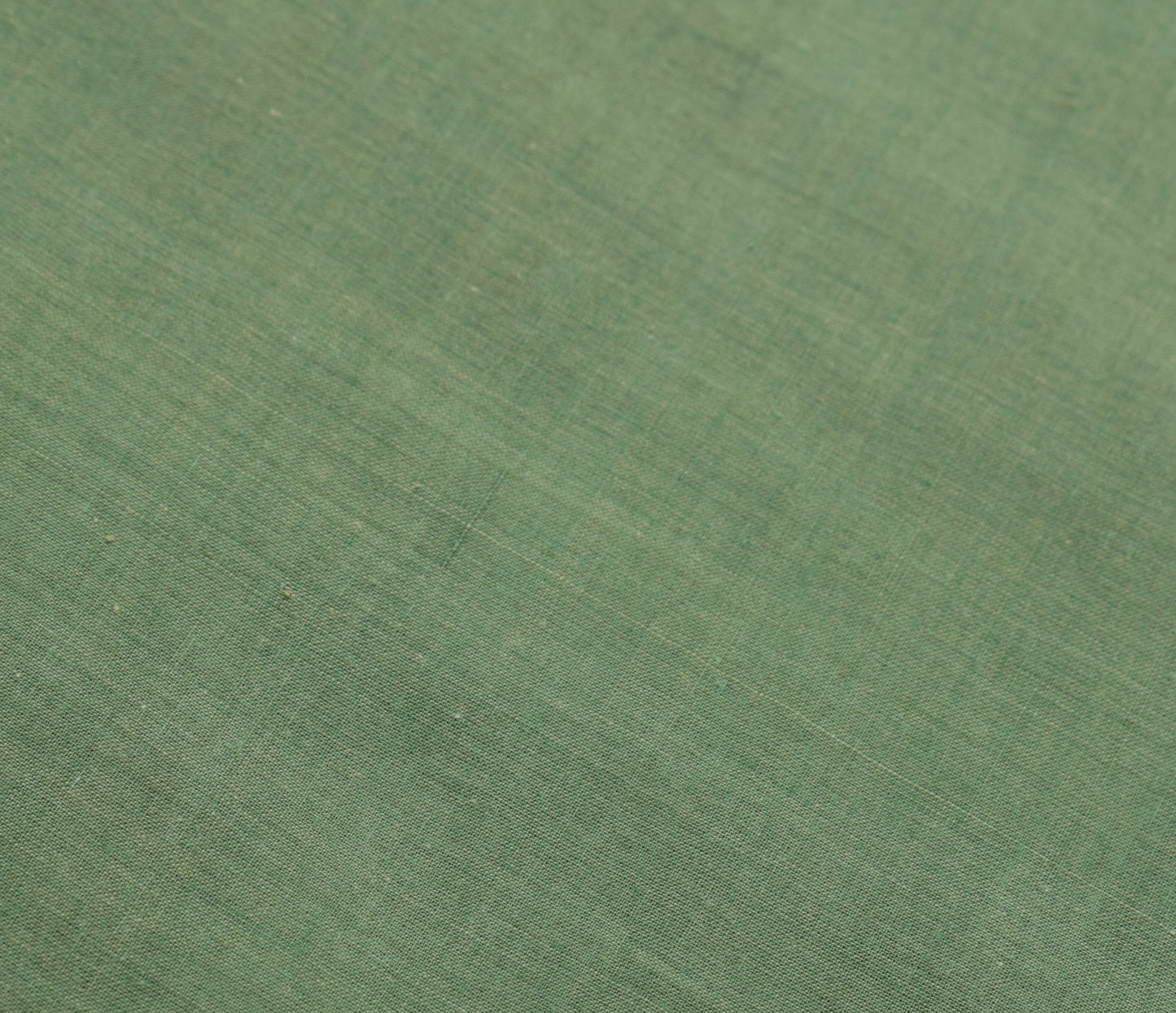 Sushila Vintage Green Scrap Saree Woven 100%Pure Cotton Soft Sari Remnant Fabric