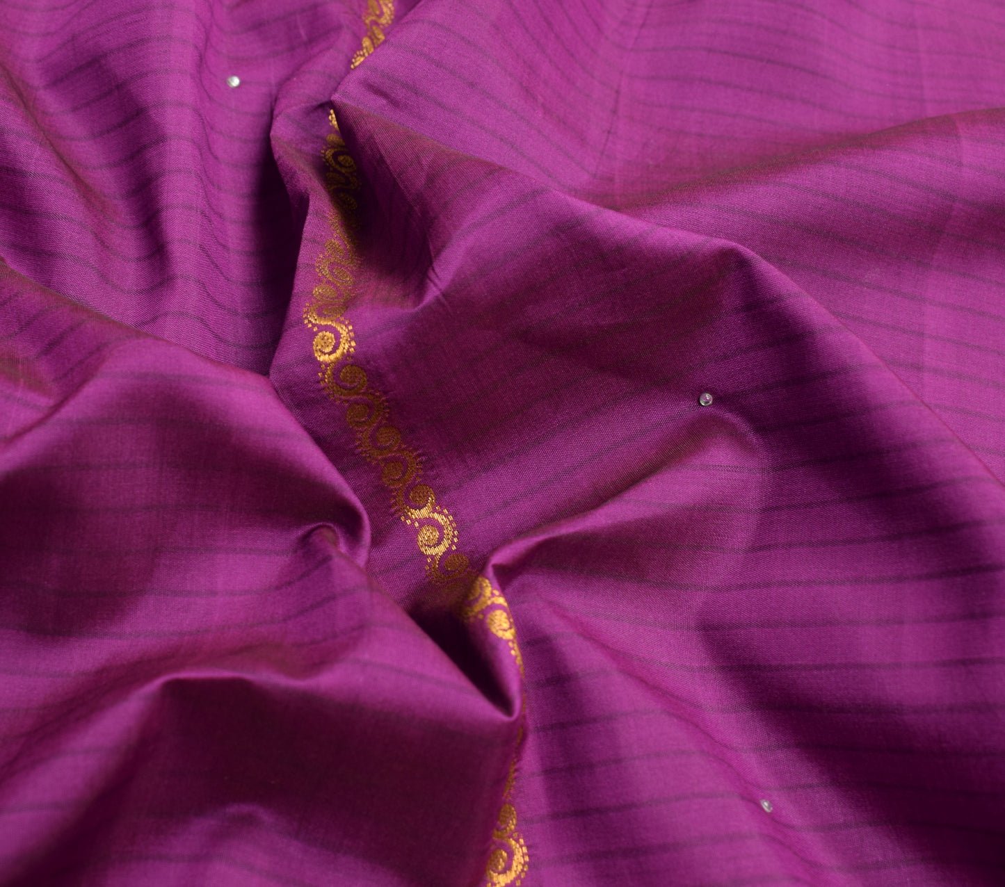 Sushila Vintage Purple Heavy Saree 100% Pure Silk Gold Zari Kanjivaram Scrap Sari