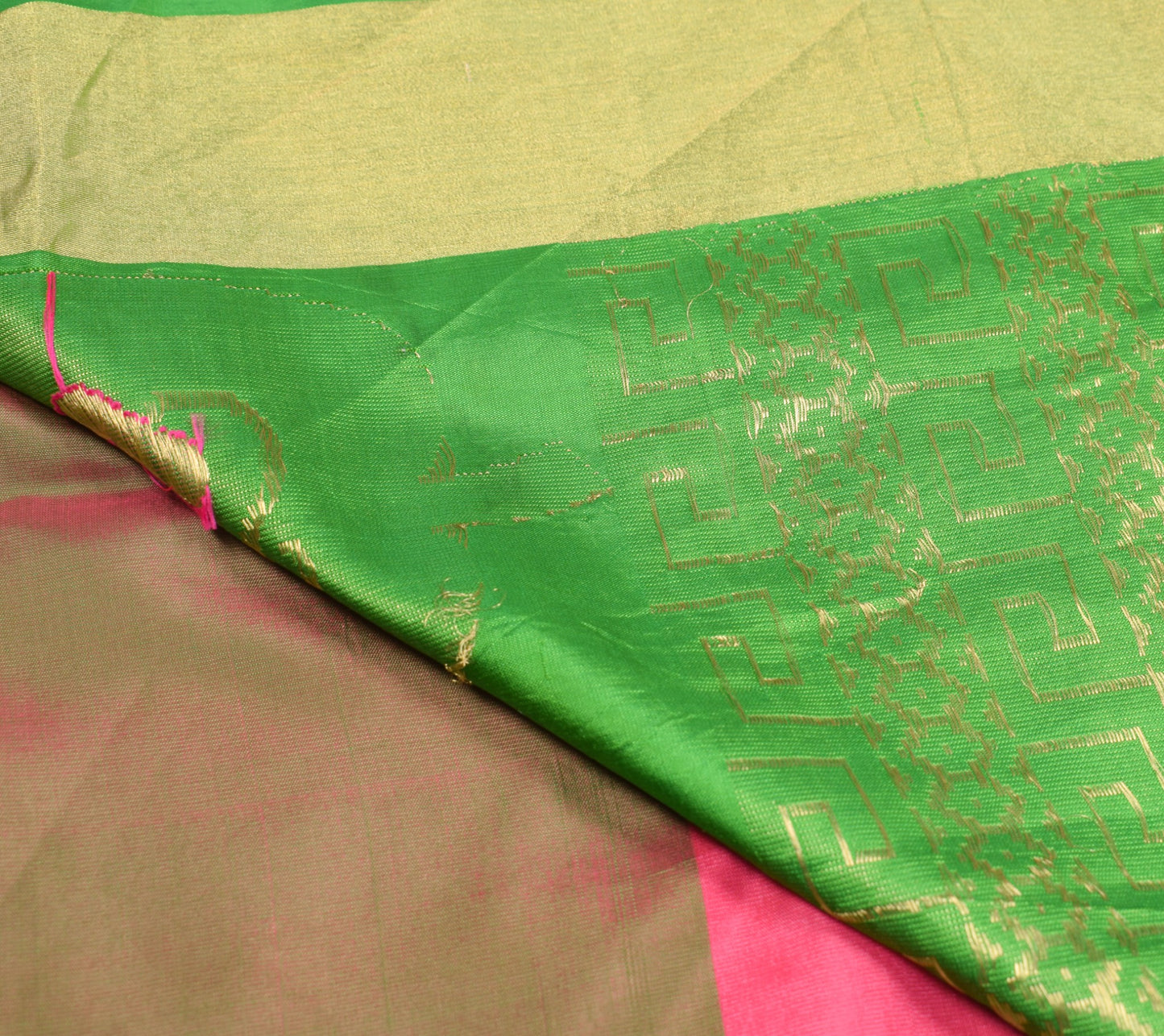 Sushila Vintage Pink Premium Scrap Saree Pure Silk Zari Woven Indian Sari Fabric