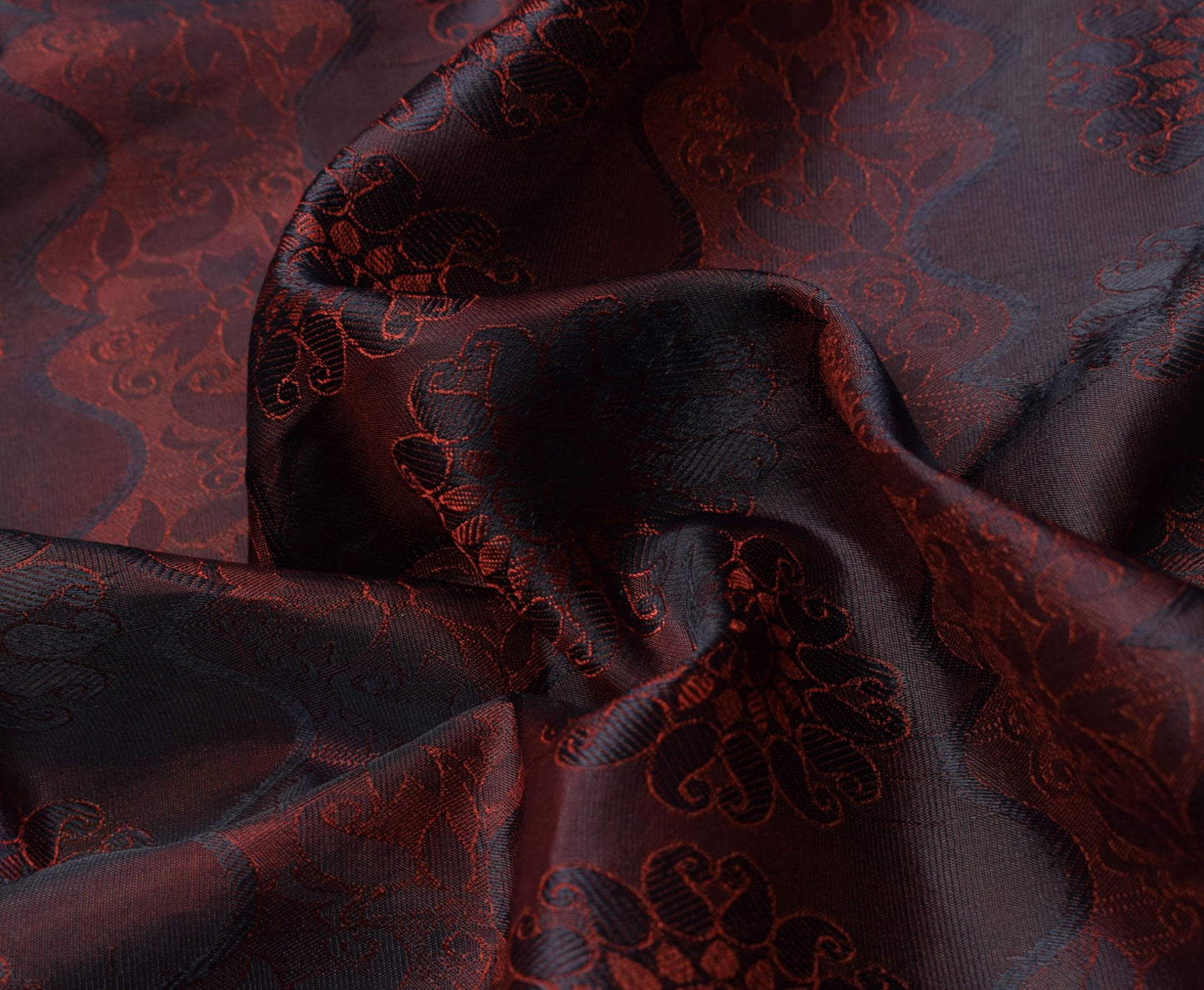 Sushila Vintage Blue Pure Silk Scrap Saree Zari & Self Woven Sari Craft Fabric