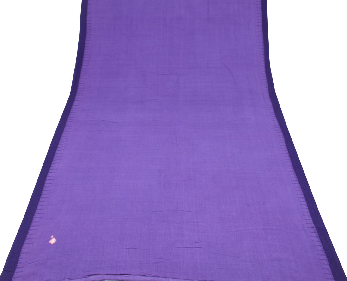 Sushila Vintage Purple Woven Scrap Saree Pure Cotton Handloom Sari Indian Fabric