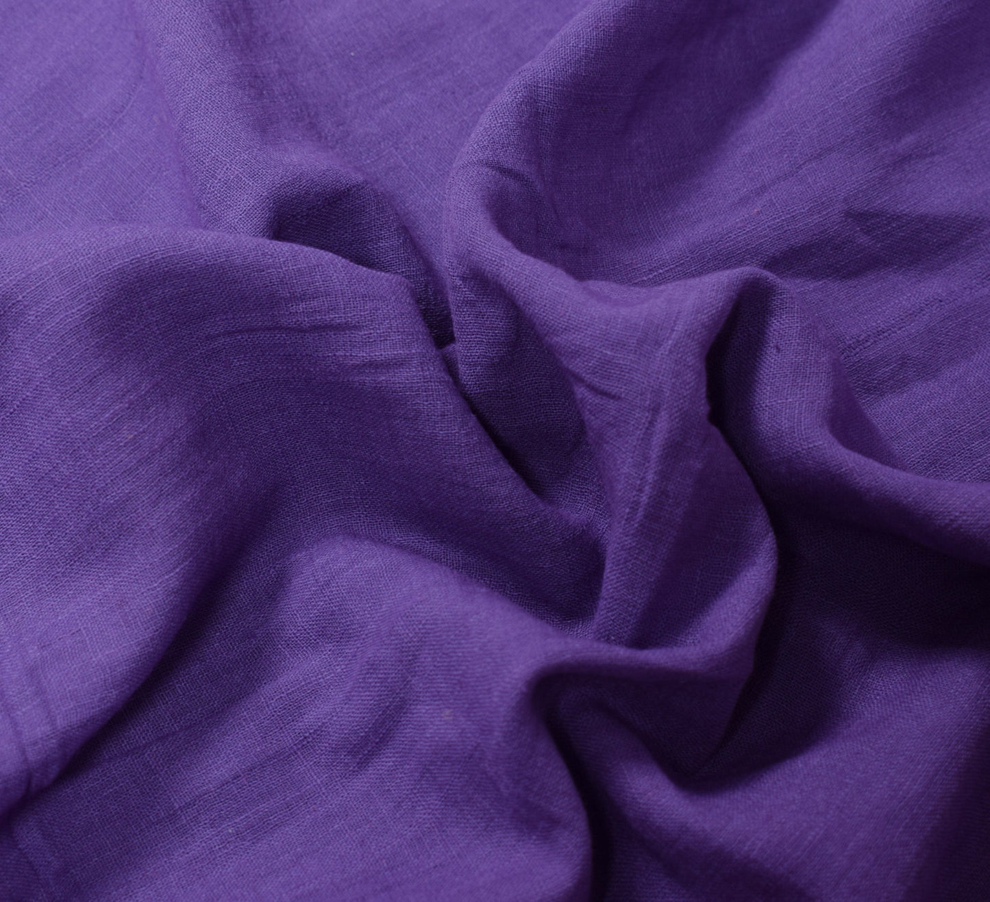 Sushila Vintage Purple Woven Scrap Saree Pure Cotton Handloom Sari Indian Fabric