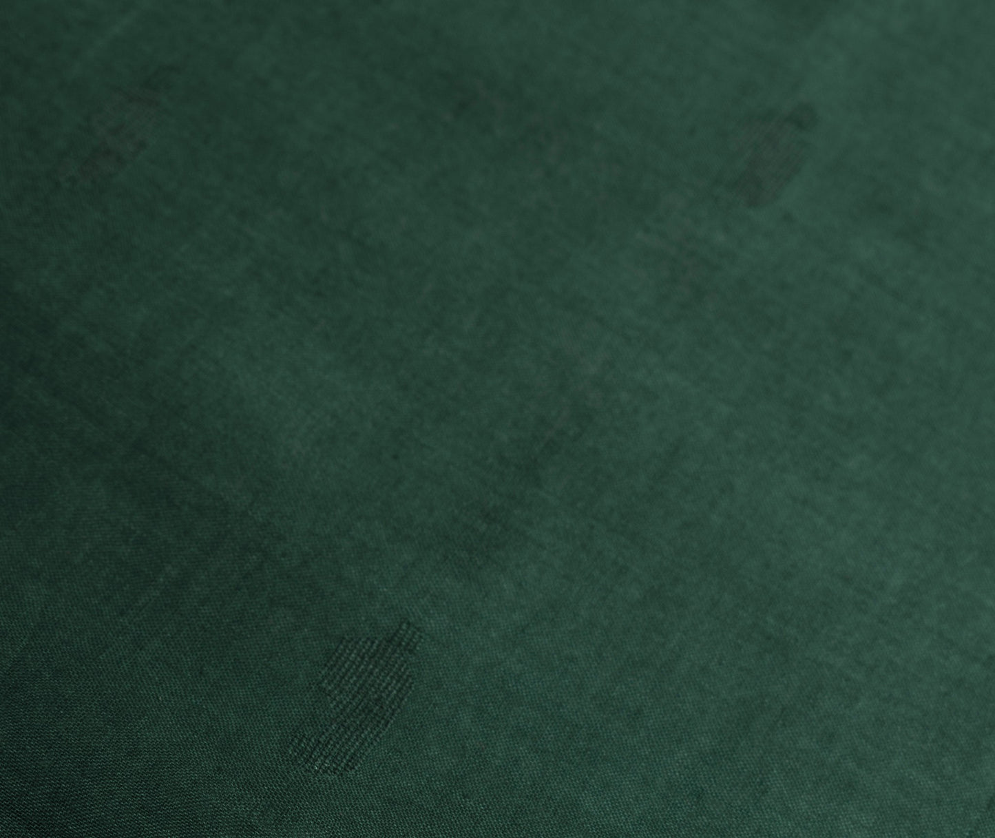 Sushila Vintage Dark Green Scrap Saree Pure Cotton Tant Woven Remnant 5 YD Sari