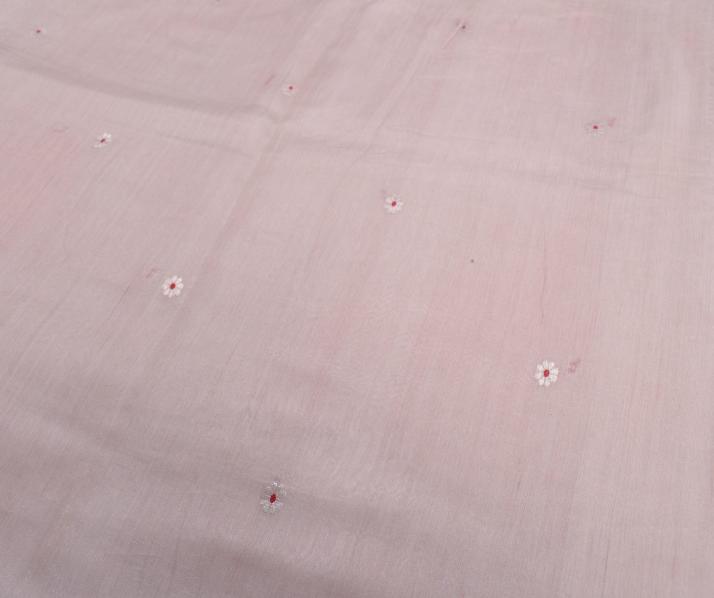 Sushila Vintage Mauve Scrap Saree Pure Cotton Silk Woven Remnant 6YD Sari Fabric