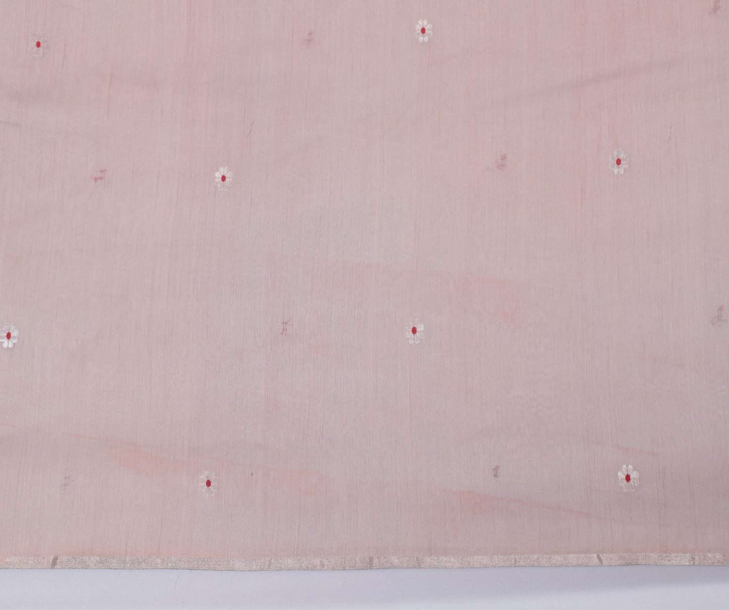 Sushila Vintage Mauve Scrap Saree Pure Cotton Silk Woven Remnant 6YD Sari Fabric