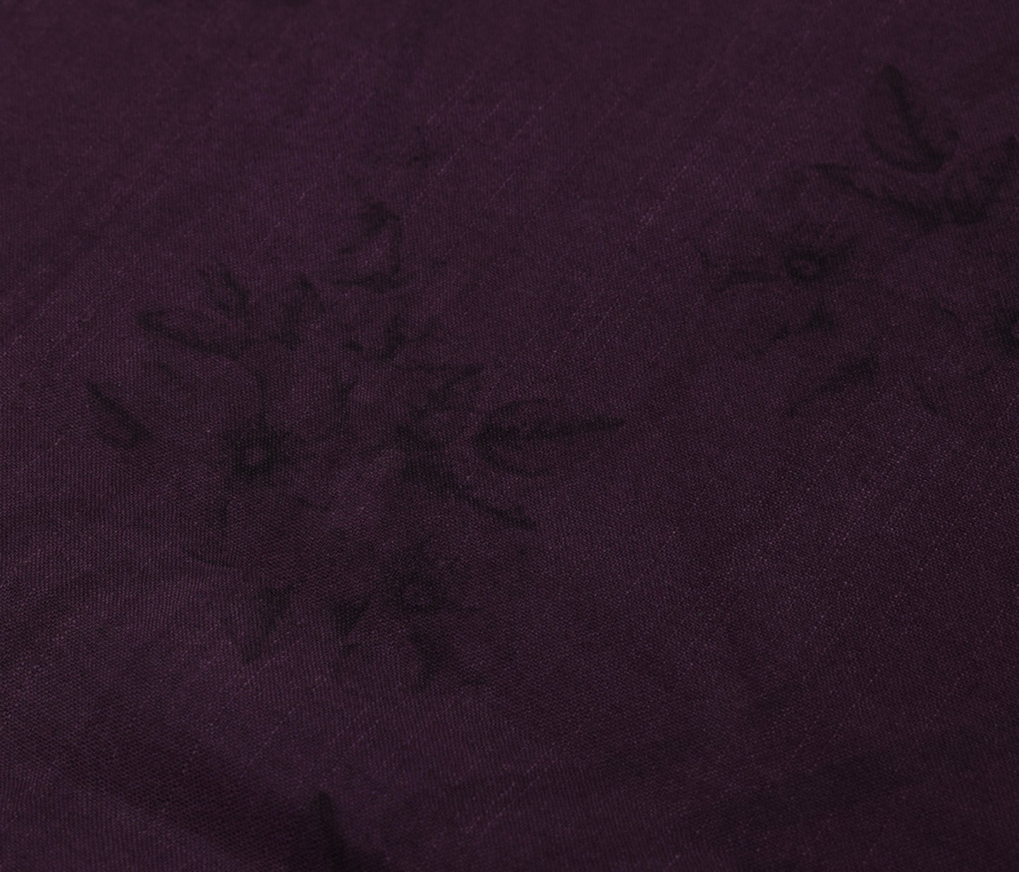 Sushila Vintage Wine Scrap Saree Pure Linen Printed & Woven Remnant Sari Fabric