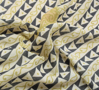 Sushila Vintage White Scrap Saree 100%Pure Cotton Printed Soft Sari Craft Fabric