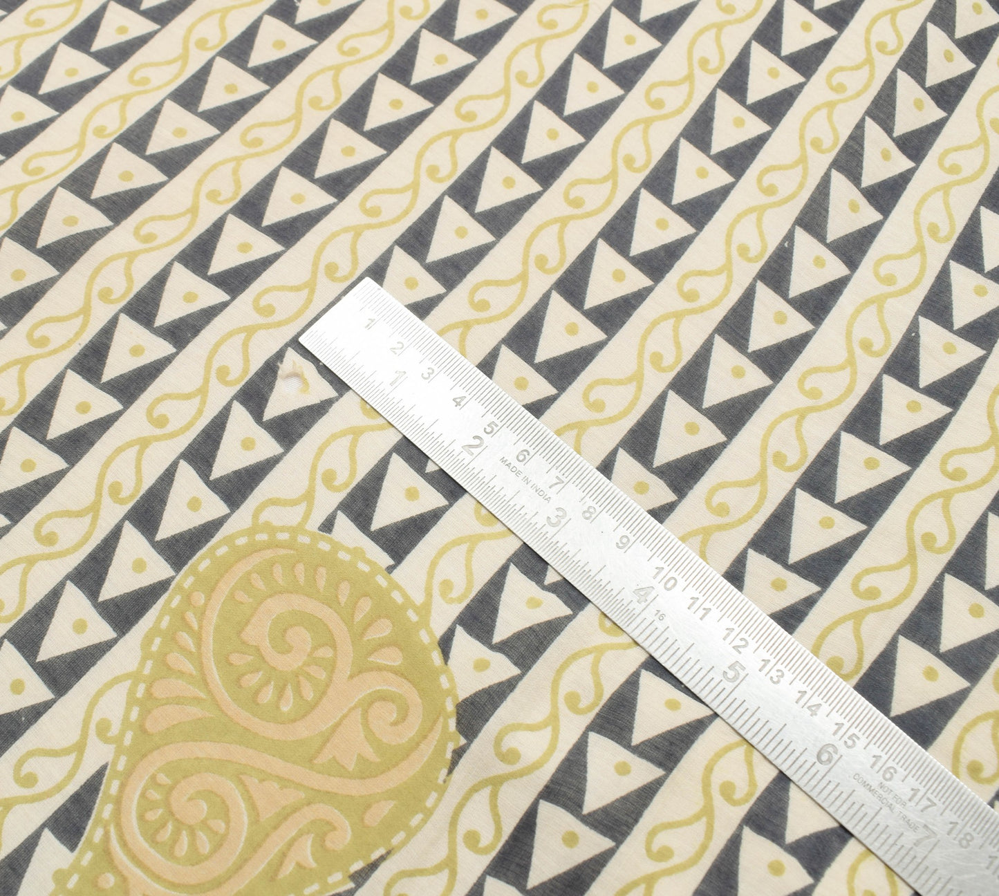 Sushila Vintage White Scrap Saree 100%Pure Cotton Printed Soft Sari Craft Fabric
