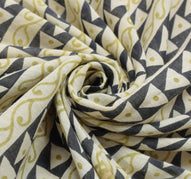 Sushila Vintage White Scrap Saree 100%Pure Cotton Printed Soft Sari Craft Fabric