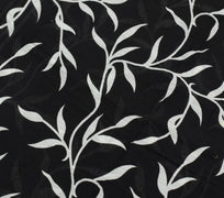 Sushila Vintage Floral Scrap Saree Soft Pure Cotton Printed Black Sari Fabric