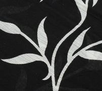 Sushila Vintage Floral Scrap Saree Soft Pure Cotton Printed Black Sari Fabric