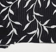 Sushila Vintage Floral Scrap Saree Soft Pure Cotton Printed Black Sari Fabric