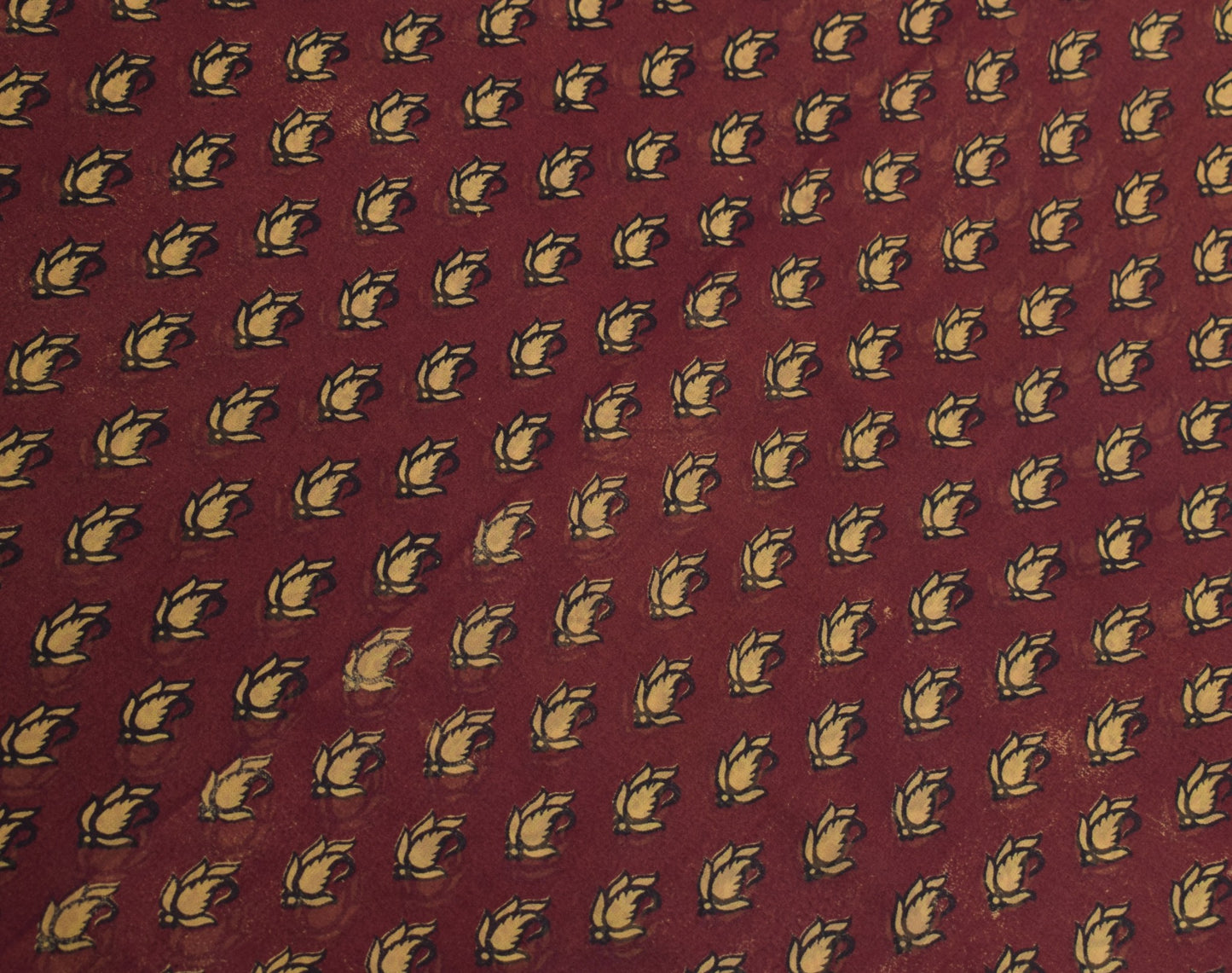 Sushila Vintage Scrap Saree 100%Pure Georgette Printed Paisley Sari Craft Fabric