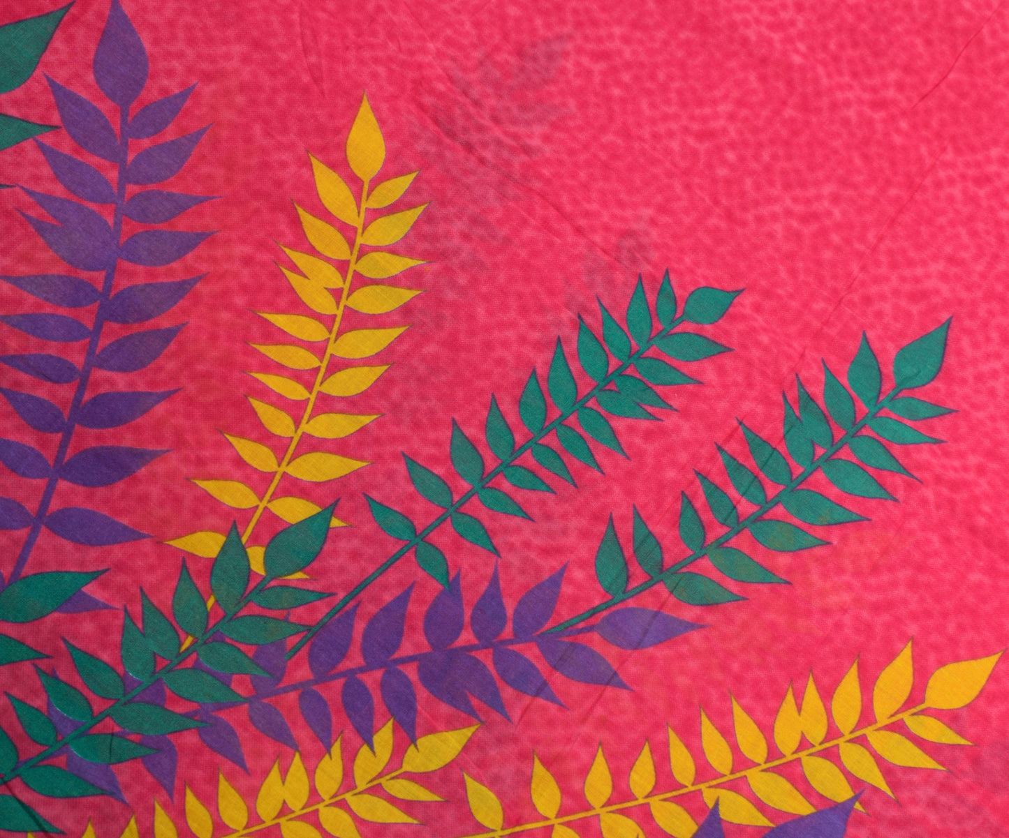 Sushila Vintage Pink Scrap Saree Pure Cotton Printed Floral Sari Remnant Fabric