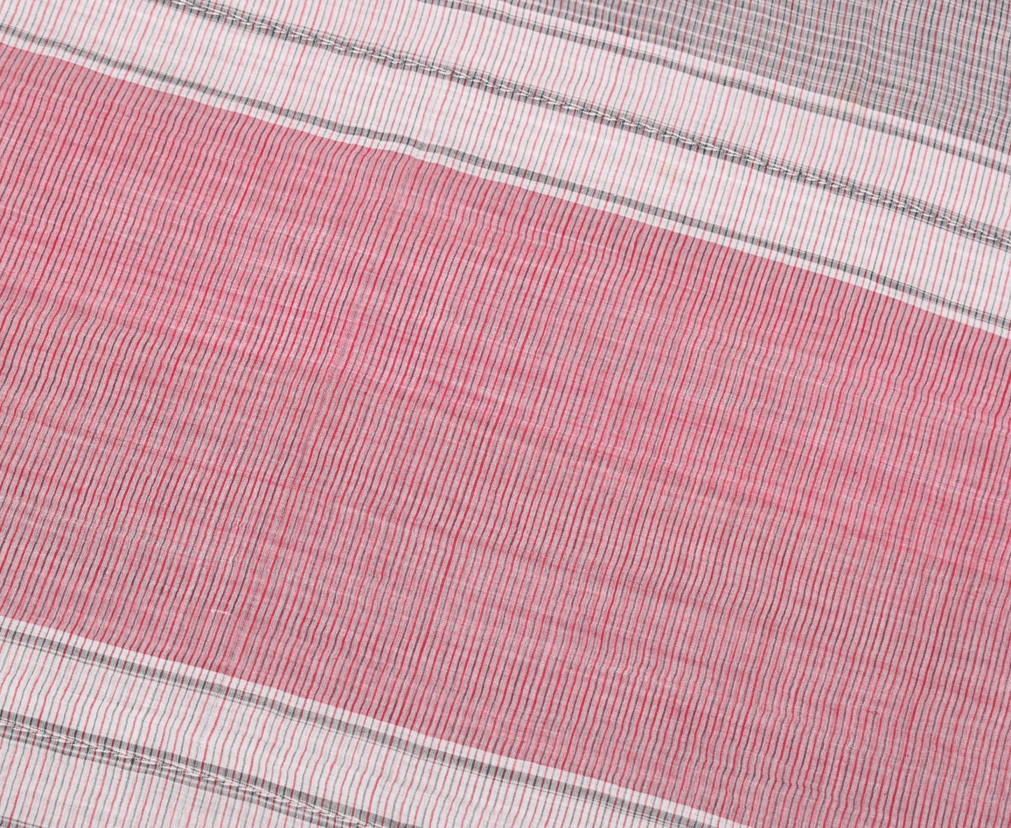 Sushila Vintage Scrap Saree Pure Cotton Handwoven Premium Sari Remnant Fabric