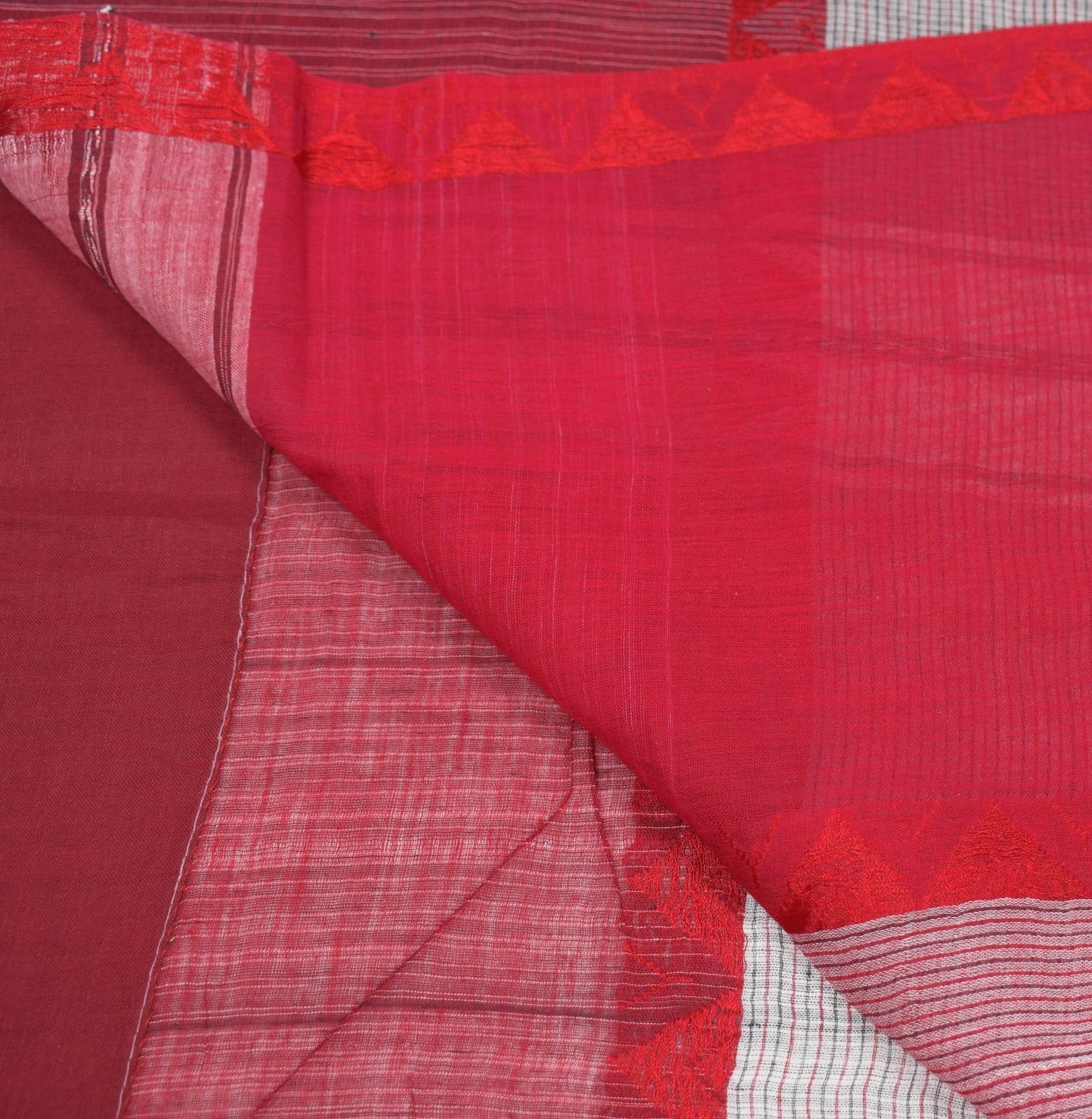 Sushila Vintage Scrap Saree Pure Cotton Handwoven Premium Sari Remnant Fabric