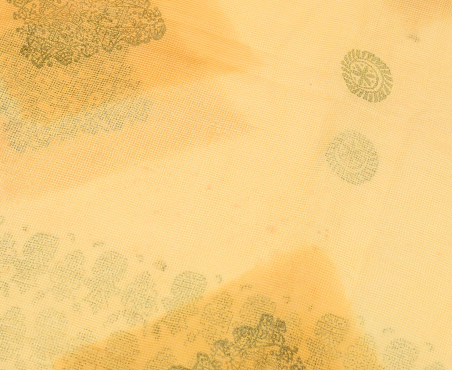 Sushila Vintage Kota Doria Scrap Saree Pure Cotton HandBlock Printed Sari Fabric