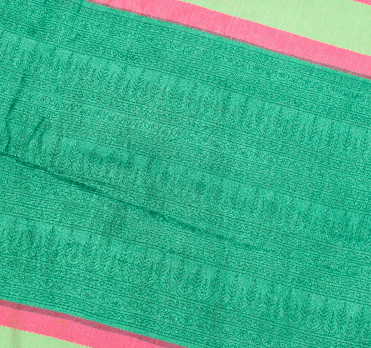 Sushila Vintage Purple Scrap Saree Pure Silk Printed Paisley Remnant Sari Fabric