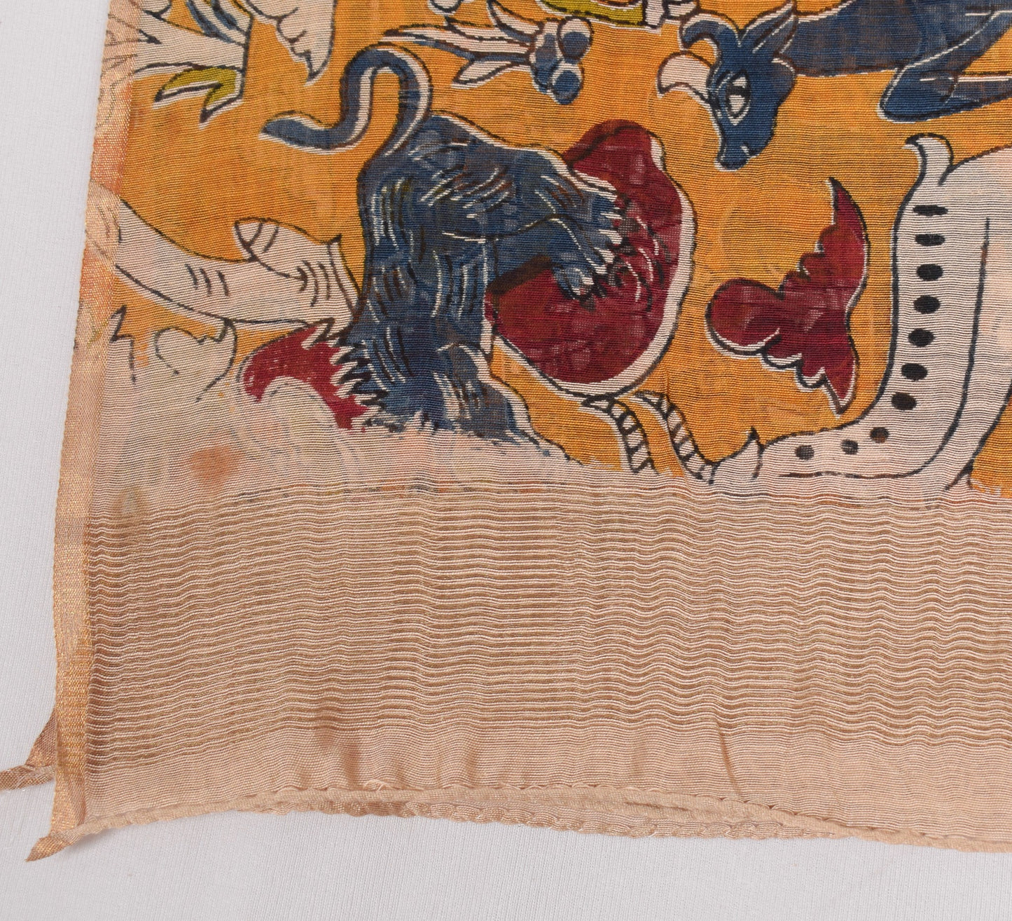 Sushila Vintage Handmade Scrap Dupatta Pure Cotton Kalamkari Printed Long Stole