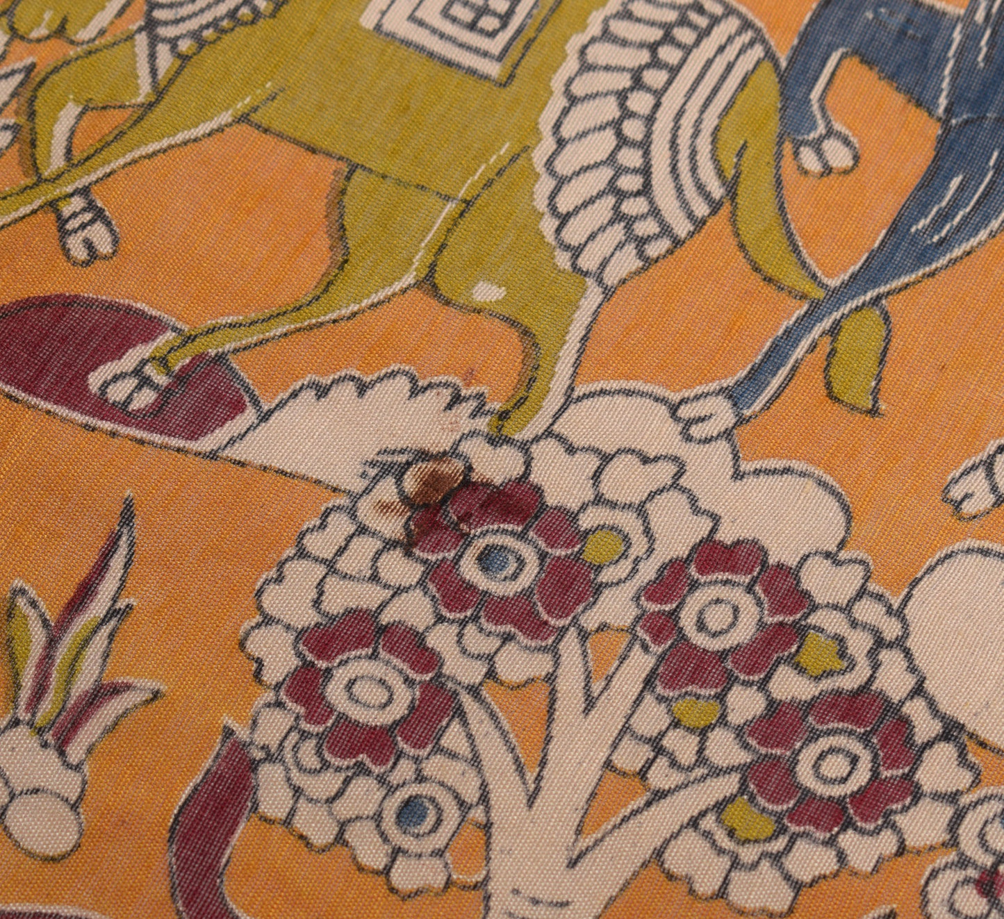 Sushila Vintage Handmade Scrap Dupatta Pure Cotton Kalamkari Printed Long Stole