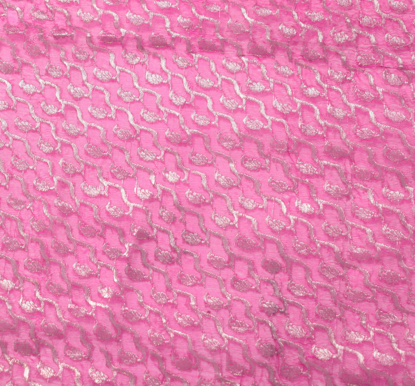 Sushila Vintage Magenta Scrap Dupatta Banarasi Zari Brocade Pure Silk Long Stole