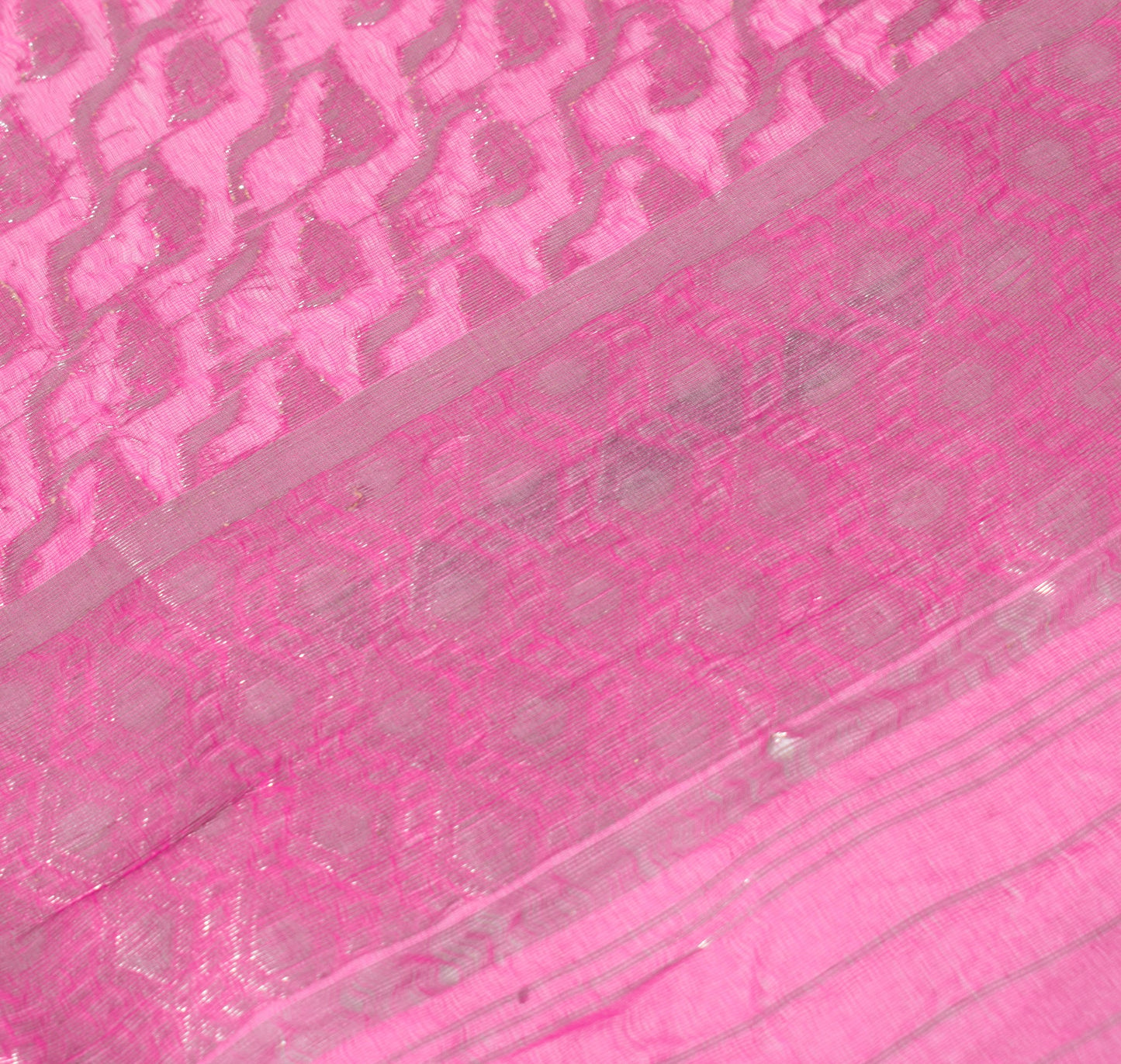 Sushila Vintage Magenta Scrap Dupatta Banarasi Zari Brocade Pure Silk Long Stole