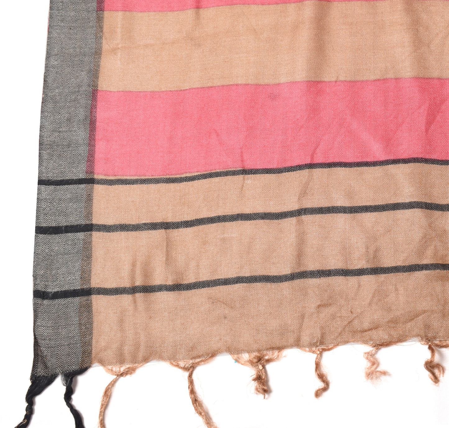 Sushila Vintage Magenta Scrap Dupatta Pure Woolen Hand Block Printed Long Stole