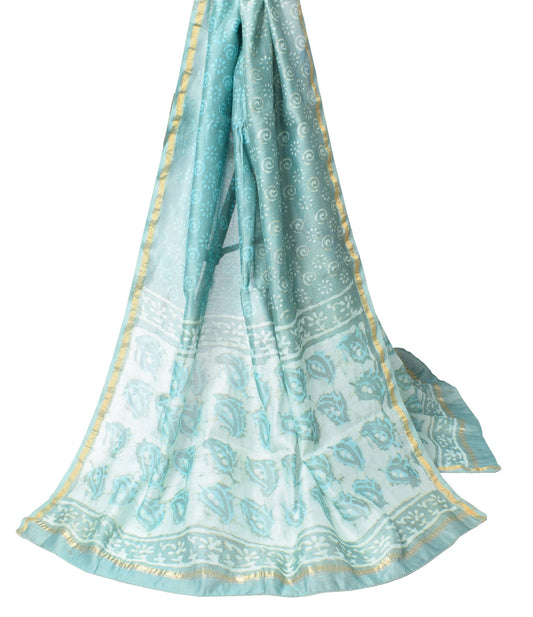 Sushila Vintage Batik Printed Scrap Dupatta Pure Cotton Silk Long Stole Scarves