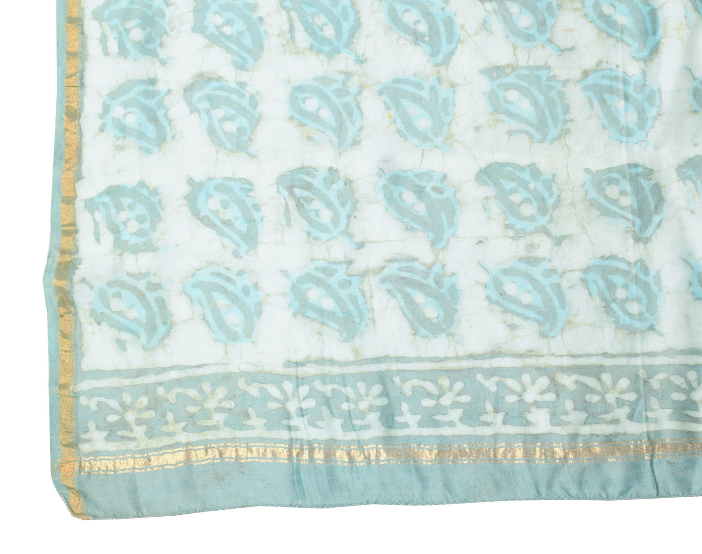 Sushila Vintage Batik Printed Scrap Dupatta Pure Cotton Silk Long Stole Scarves