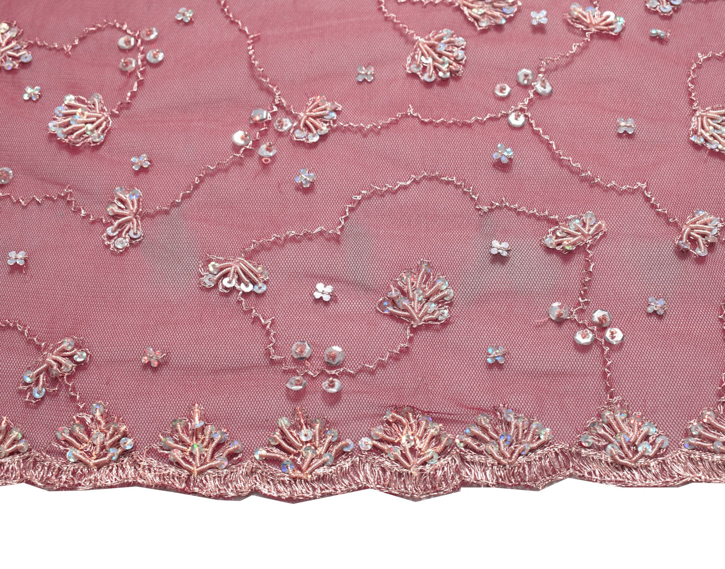 Sushila Vintage Berry HEAVY Scrap Dupatta Zardozi Work Cutwork Net Long Stole